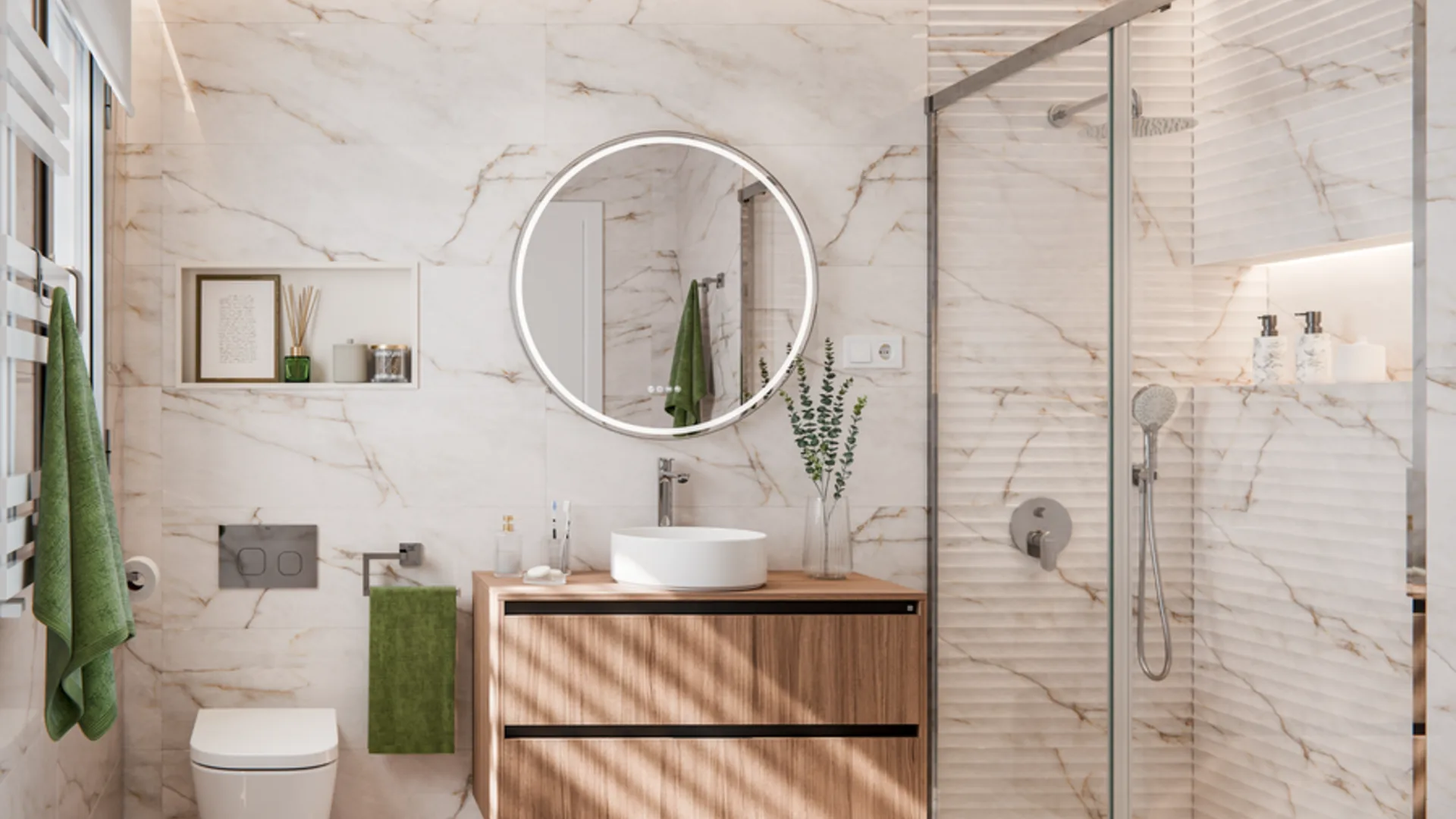 ristrutturazione bagno moderno Milano doccia a filo pavimento